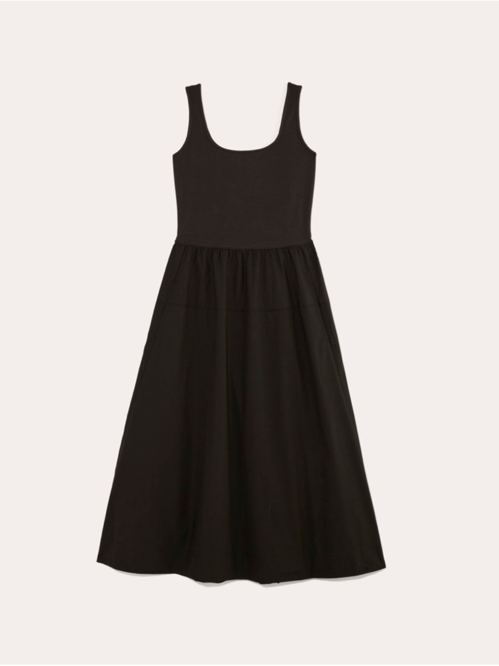 Everlane The Form Riviera Midi Dress in Black Size Large